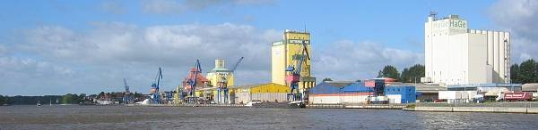 Der Hafen in Rendsburg.